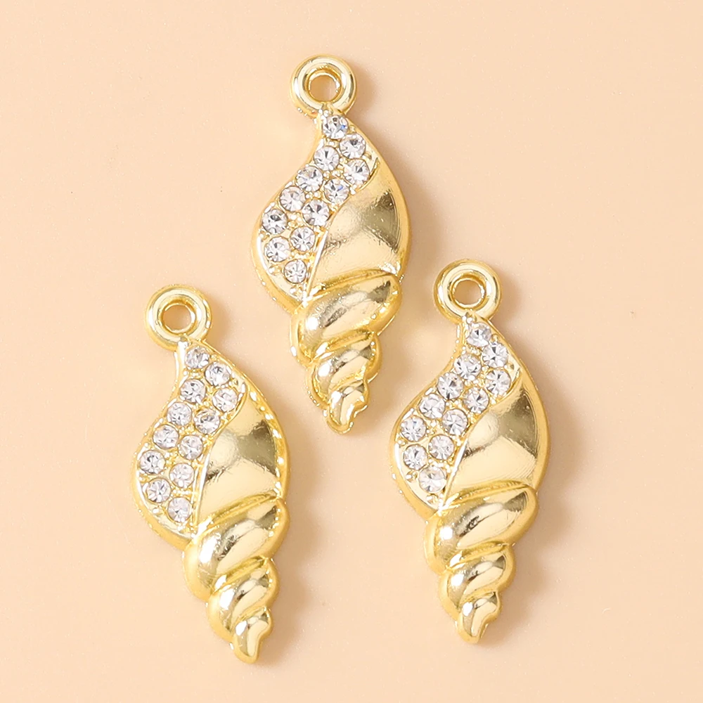 Leslie 10 Stück 17*18mm Gold- und Silberfarbene Kristall-Schaukelpferd-Anhänger für Handgefertigte Niedliche Ohrringe, Halsketten und Schmuckherstellung – Detail 6