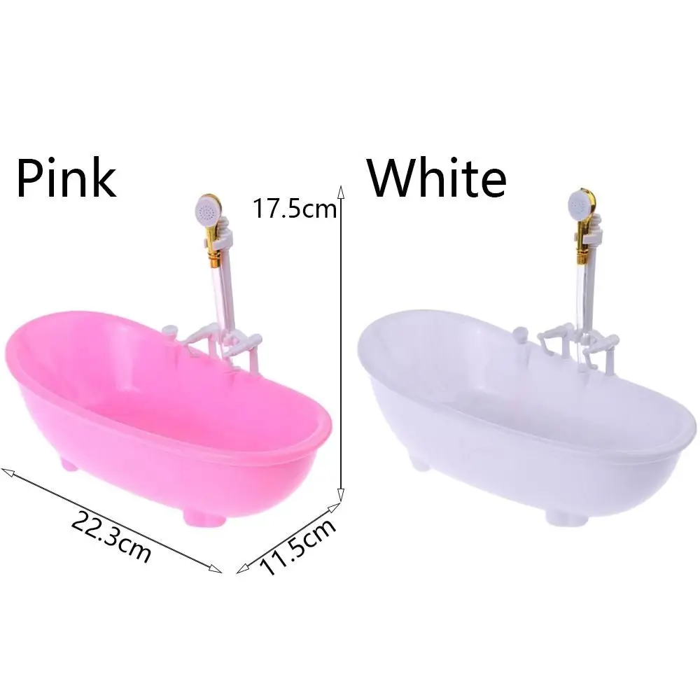 Juego de Casa de Muñecas, Muebles para Baño, Bañera de Plástico, Accesorios, Miniaturas a Escala 1:6, Bañera Eléctrica