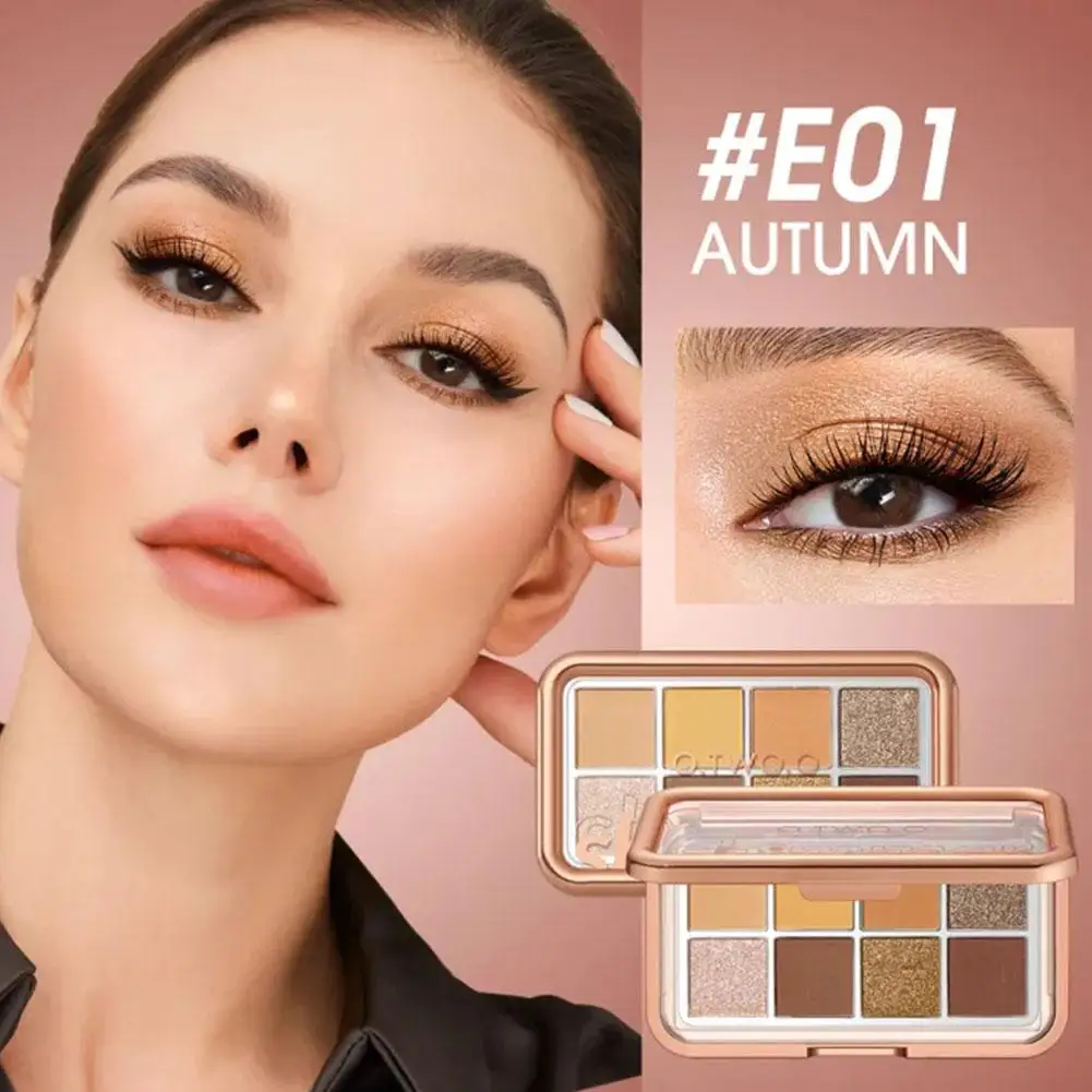 O.TWO.O Eyeshadow Palette 8 Colors Shimmer Matte Eye Shadow Long-lasting Waterproof Eye Pigments Shiny Shadows Cosmetics