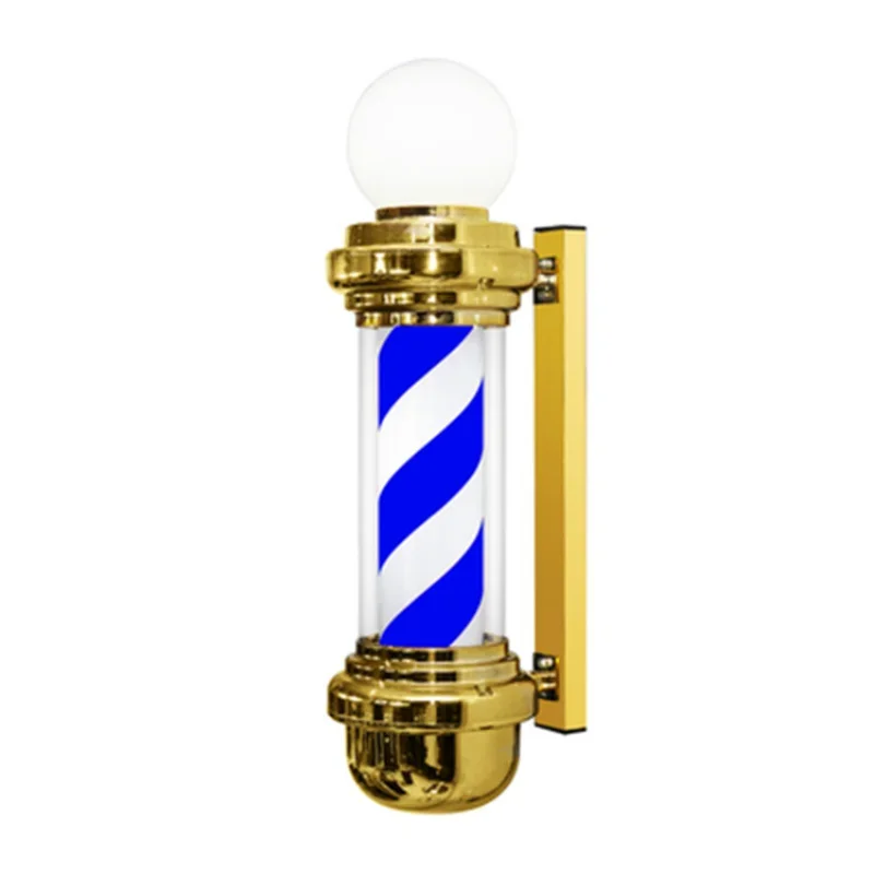 Rotating LED Light Barber Pole Hot Sale Barber Shop Pole Red White Blue Salon Furniture Barbershop