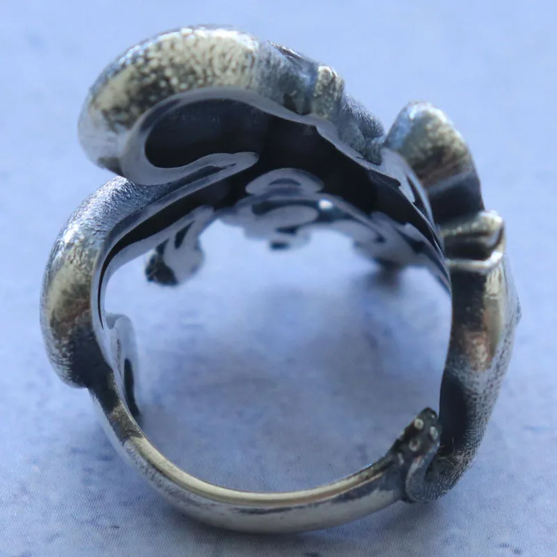 14 جرام ثلاثية الأبعاد كبيرة كراكن الأخطبوط مخالب الذهب خواتم رجالي مخصصة 925 الصلبة خاتم فضة مقاسات عديدة 7-13