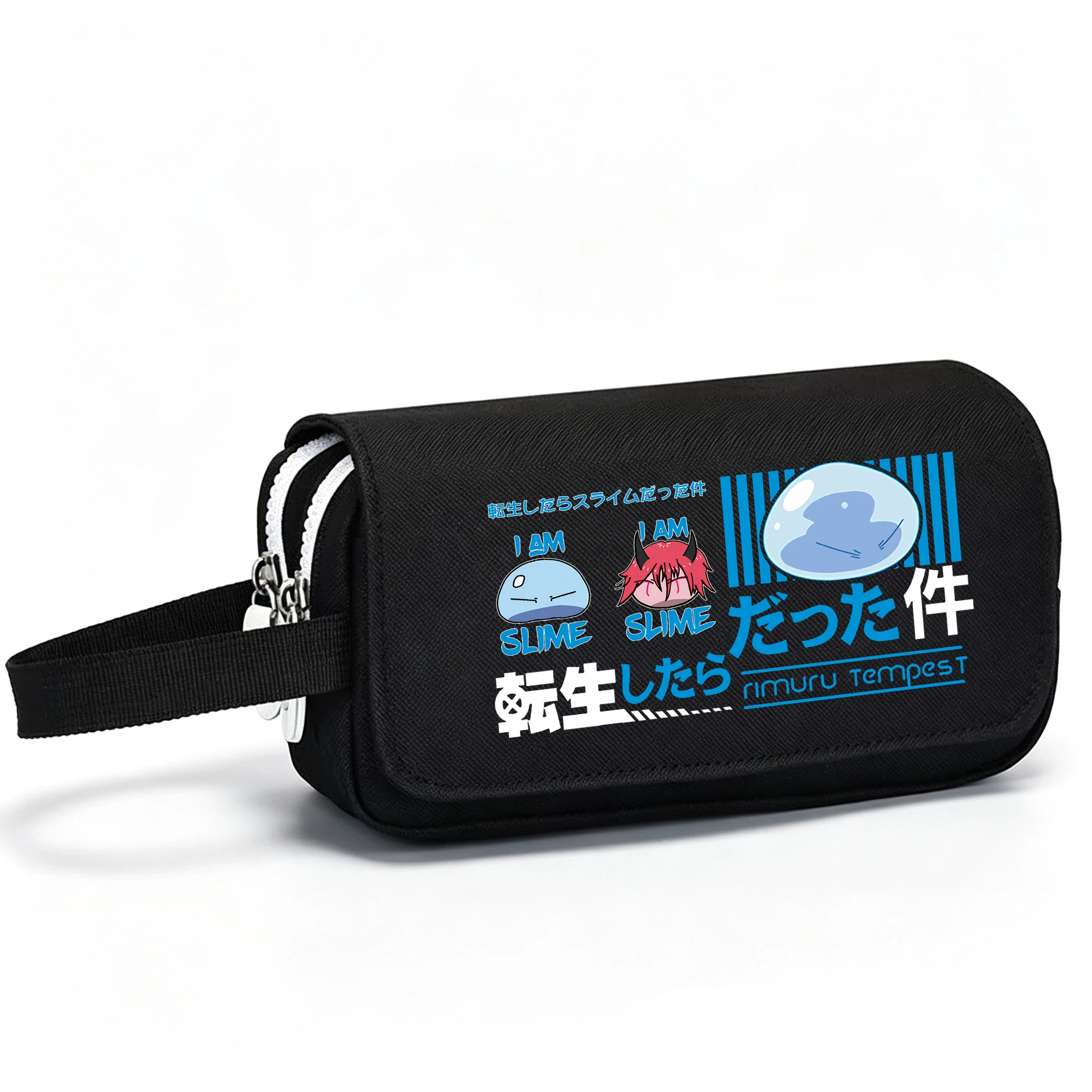 Anime Slime Rimuru Tempest Cartoon Multi-function Pencil Bags School Oxford Stationery Storage Pen Bag Girls Makeup Cosmetic Bag