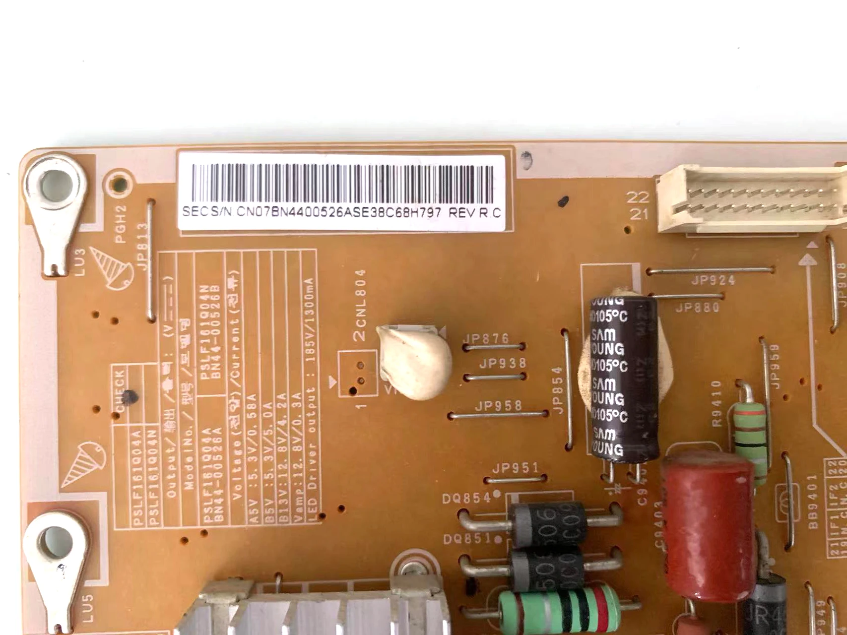 BN44-00526A = BN44-00526B = BN44-00526C SUI0054-11053 PD60B2Q_CSM Power Supply Board is for UA60ES8000R UA60ES8000J UA60ES8000M