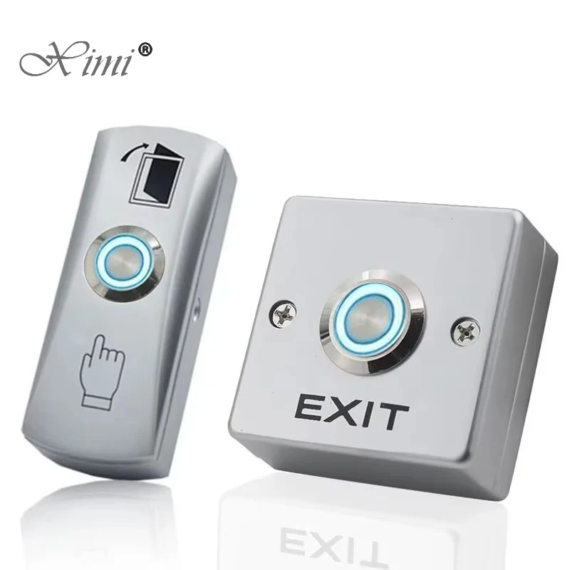 

NO COM кнопка открывания двери, панель из цинкового сплава, кнопочный переключатель для системы контроля доступа к отпечатку пальца для открытия двери