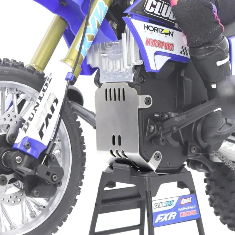 Armadura de placa de proteção de aço inoxidável para peças de atualização de motocicleta LOSI 1/4 Promoto MX RC
