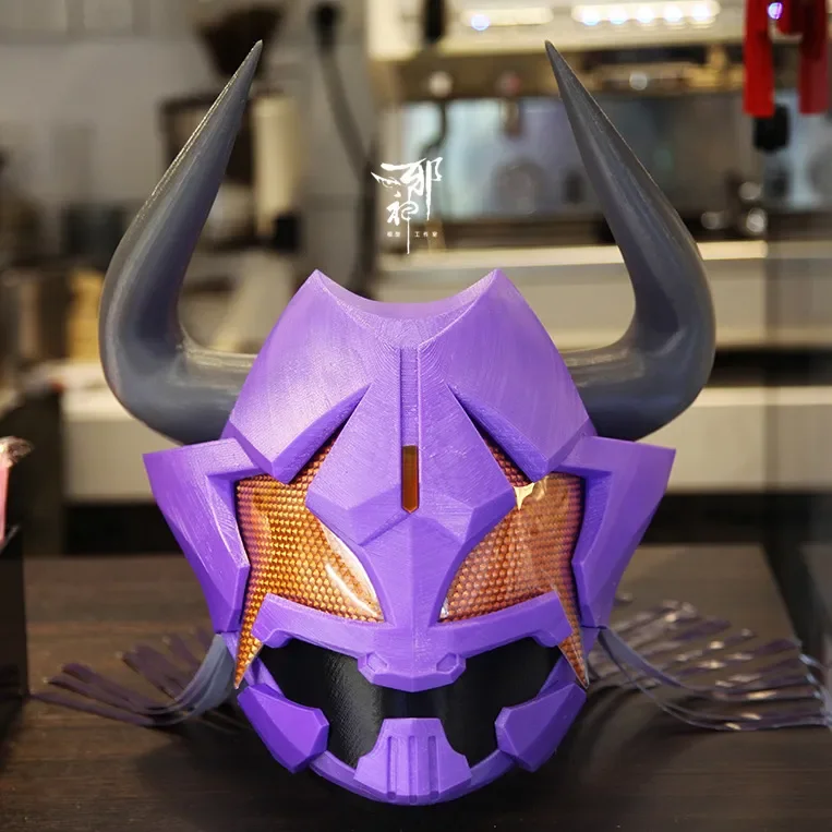 متوفر في المخزون تأثيري شين كامين رايدر مصباح ليد هالوين دور قناع خوذة الكبار الرجال يلعبون أقنعة تنكرية قناع التصوير الدعامة