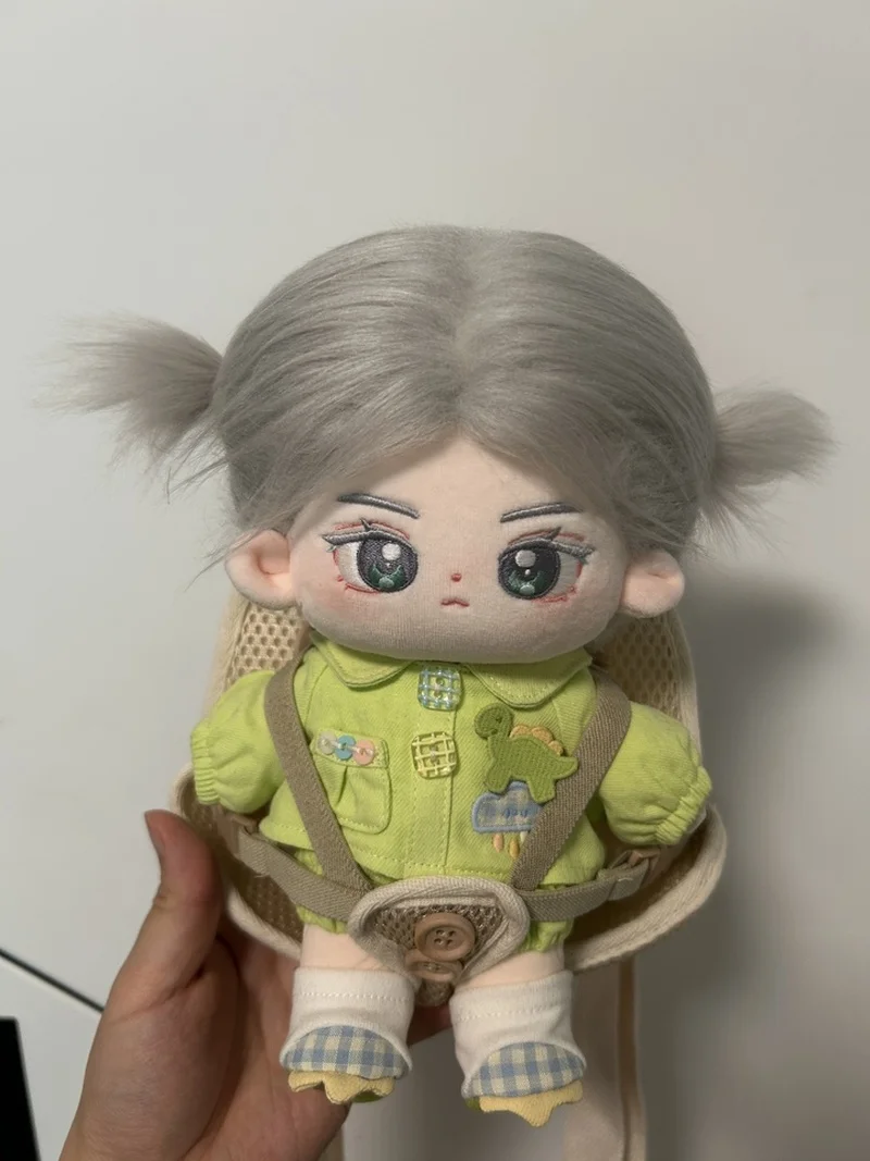 For Labubu clothes cute cotton doll strap bench 20cm doll cute cartoon bench to go out and walk the baby portable