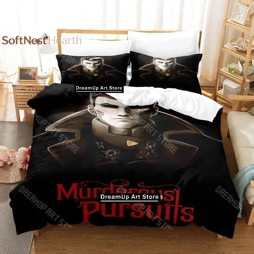 2026 3D Print Murderous Pursuits Bedding Set Single Twin Full Queen King Size Bed Set Adult Kid Bedroom Duvetcover Sets Anime Be