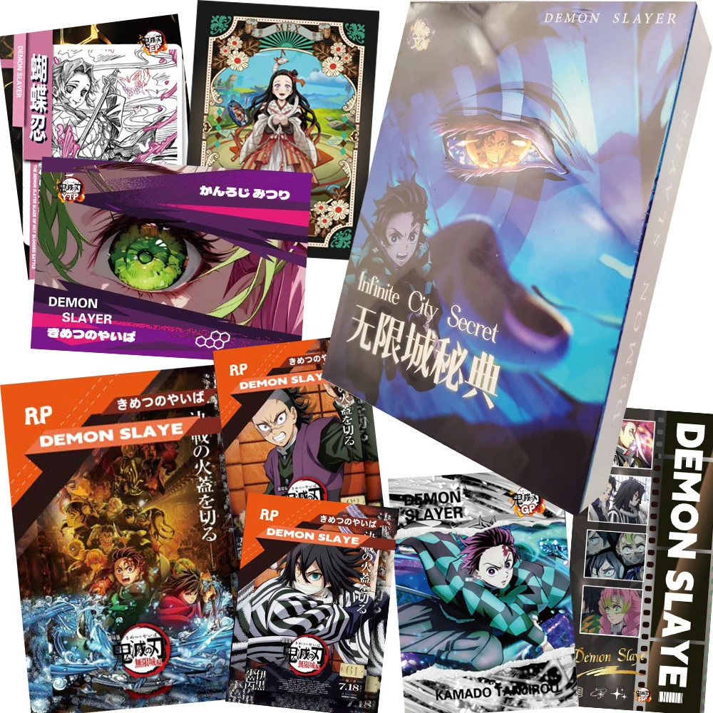 Demon Slayer Infinite City Secret Collection Cards Fans' Favorite Hot Blooded Anime Movie Poster Character Portrait Cards Gifts