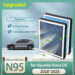 Activated Carbon Air Filter for Hyundai Kona Kauai Encino OS MK1 2018 2019 2020 2021 2022 2023 Car Accessories Auto Parts Tools