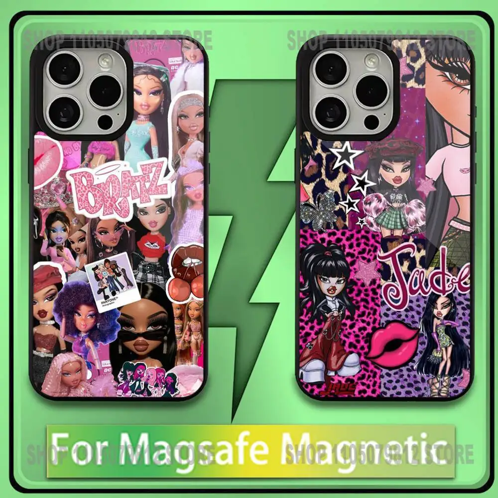 

Lovely Doll B-Bratz Phone Case For iPhone 16,15,14,13,12,11,Plus,Pro,Max,Mini Soft Magesafe Magnetic Wireless Charge
