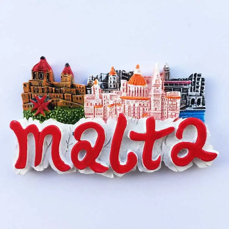 Malta 3D Landscape Magnetic Fridge Sticker Creative Travel Souvenir Decorative Handicrafts Collection