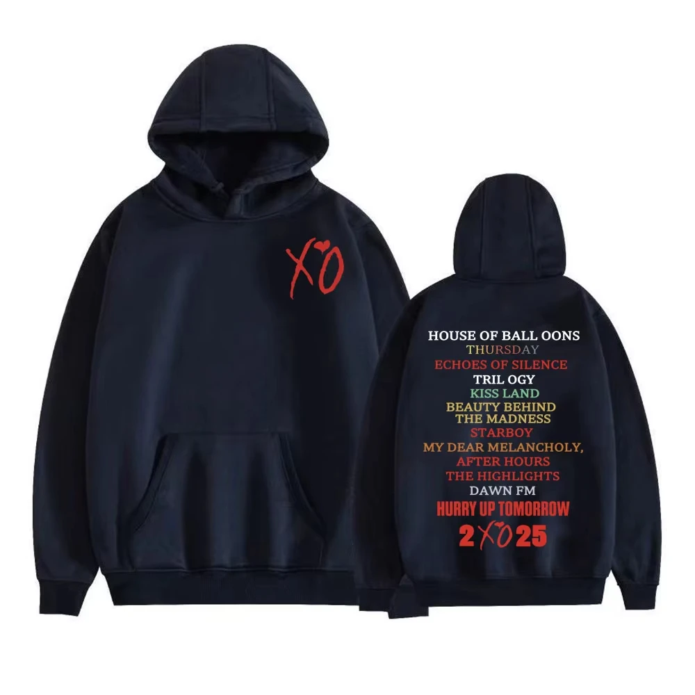 The Weeknd After Hours Album 2025 Print Hoodies Men's Clothing Fashion Hip Hop Street Sweatshirt Fleece Comfort Oversized Hooded