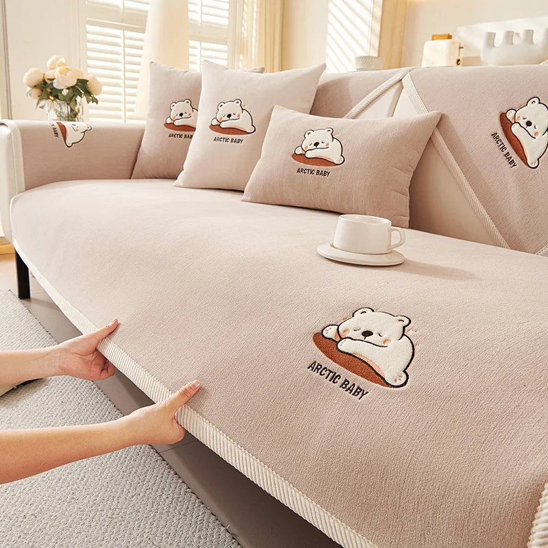 2026 New Chenille Sofa Cushion Universal in All Seasons Non-slip Sofa Cover Anti-cat Scratch Seat Cushion Livingroom Soft Warm