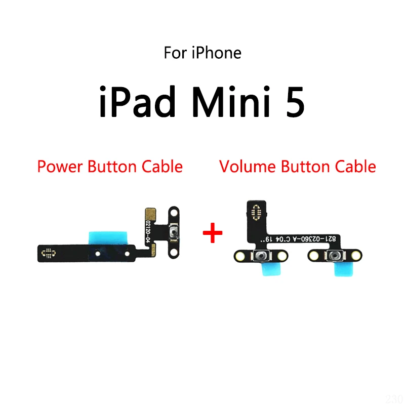 Power Button Switch Volume Mute Button On / Off Flex Cable For iPad Mini 5 A2133