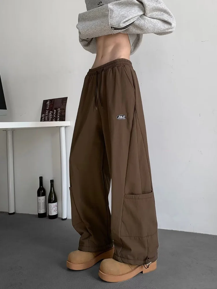 

Мужские повседневные брюки на весну, утепленные, с широкими штанинами, дизайном «лезвие ножа», удобные, свободного кроя, для работы