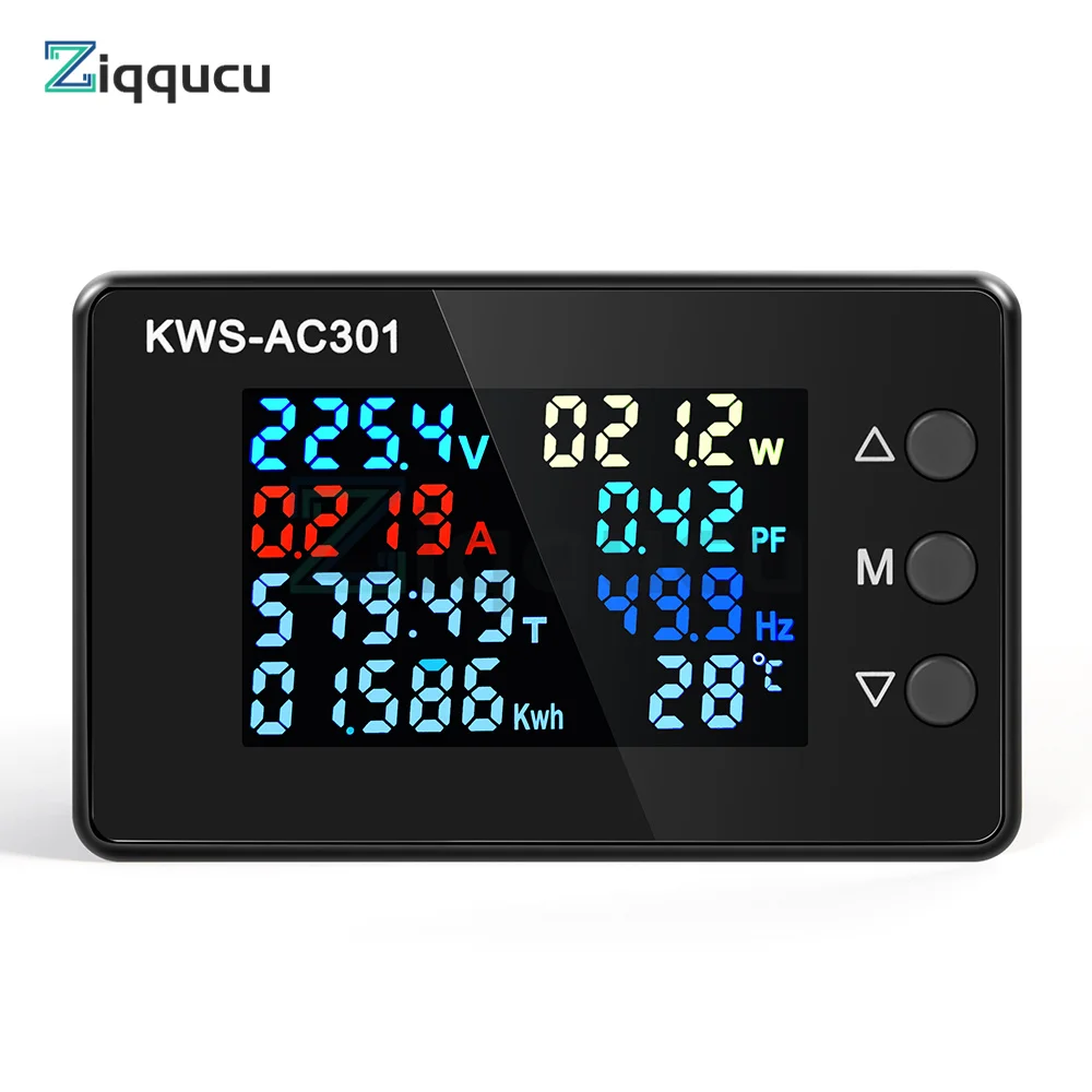 KWS-AC301 KWS-AC301L misuratore di energia elettrica schermo a colori wattmetro AC misuratore di elettricità wattmetro misuratore di potenza