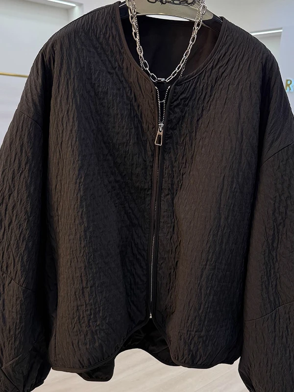 

Бейсбольная куртка-бомбер больших размеров (300) для пар, осенне-зимняя, новая, универсальная, свободного кроя, однотонная, повседневная, с круглым вырезом...