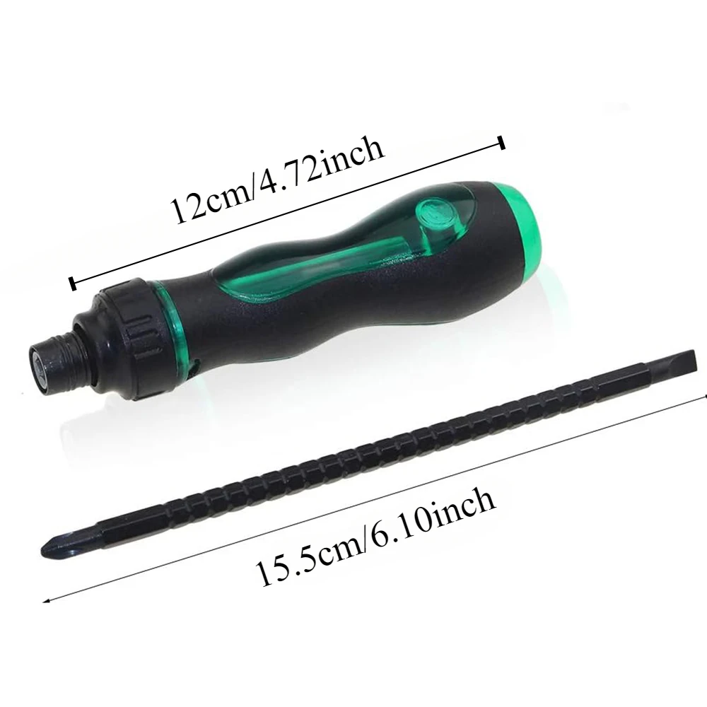 Ratchet Telescopic Adjustable Length Screwdriver Phillips Slotted Double Head Magnetic Screwdriver Multifunctional Repair Tool