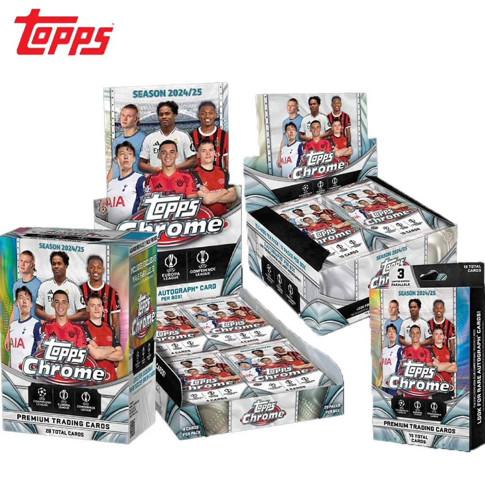 tarjetas-coleccionables-topps-chrome-uefa-club-competition-2024-25-ultra-raras-refractoras-edicion-limitada-tarjetas-de-futbol-regalo-para-aficionados