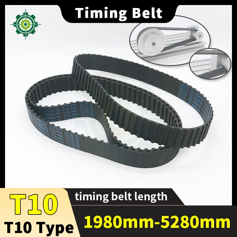 

T10 Timing Belt 1980mm to 5280mm Belt 15mm 20mm 25mm T10 Belt 30mm 40mm 50mm T10 Closed Loop Belt T10 Rubber Synchronous Belt