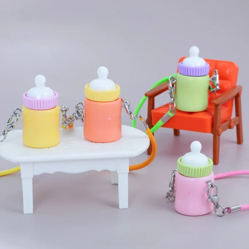Cute Mini macaron-colored accessories For labubu accessories lanyard baby bottle doll DIY accessories