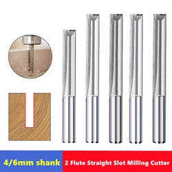 10 pz fresa in metallo duro 6mm gambo 2 flauto scanalatura diritta fresa MDF plastica legno Cutter macchina CNC Router Bit
