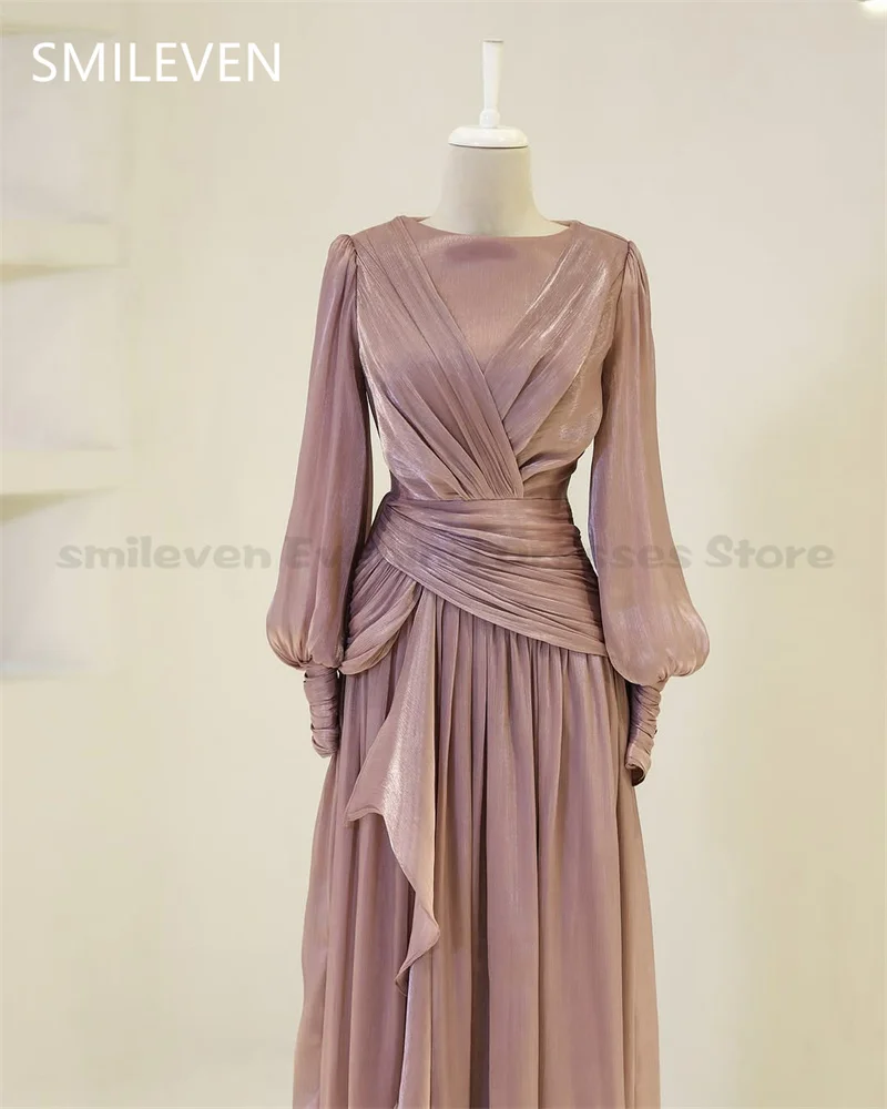 Smileven Modest Prom Dress Saudi Arabia Formal Ankle Length Evening Gowns Elegant Luxury Formal Occasion Dress Customized 2025 image 3