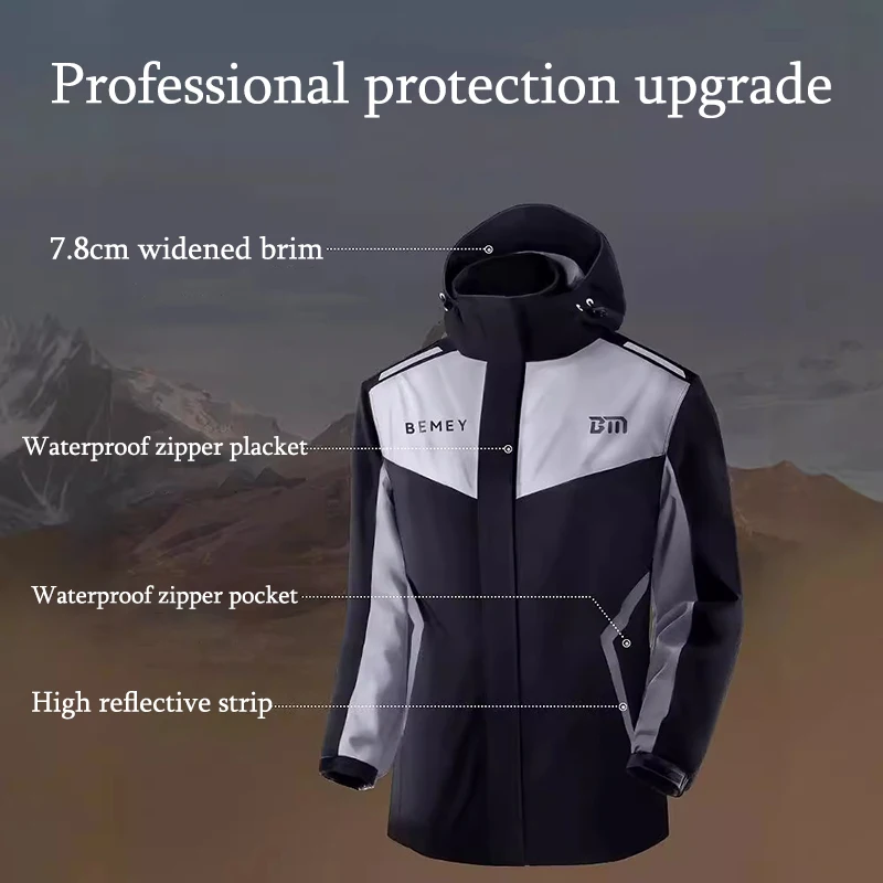 Motorcycle Raincoat Reflection Camping Hiking Fishing Raincoat Moto Suit Rainstorm Prevention Jacket Pants Motorcyclist Raincoat