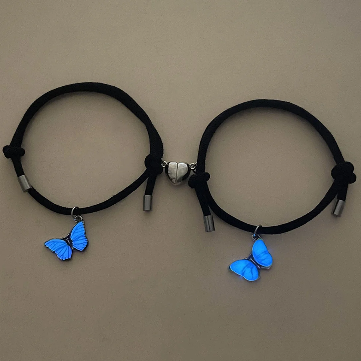 2 PC/Set Couple Bracelets Women Man Lovers Bestie Magnet Lover Handwoven Bracelet Rope Charm Friendship Girlfriend Party Jewelry