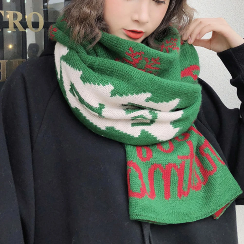 

Warm Shawl The Gift Winter Knit Scarves Christmas Knitted Scarf Japanese Student