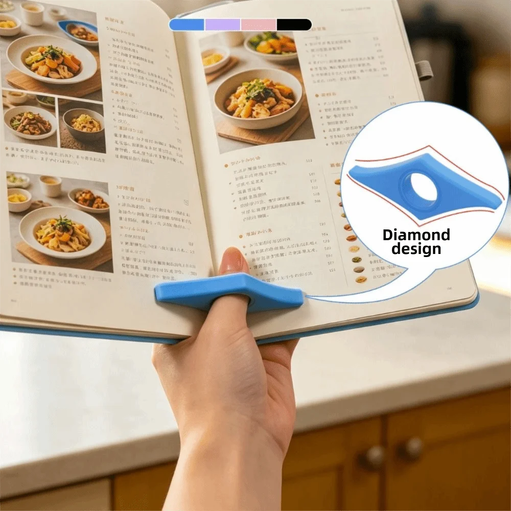 Lightweight Silicone Thumb Press Book Support Versatile Ergonomics Book Page Holder Creative Soft Reading Aid Bookmark School