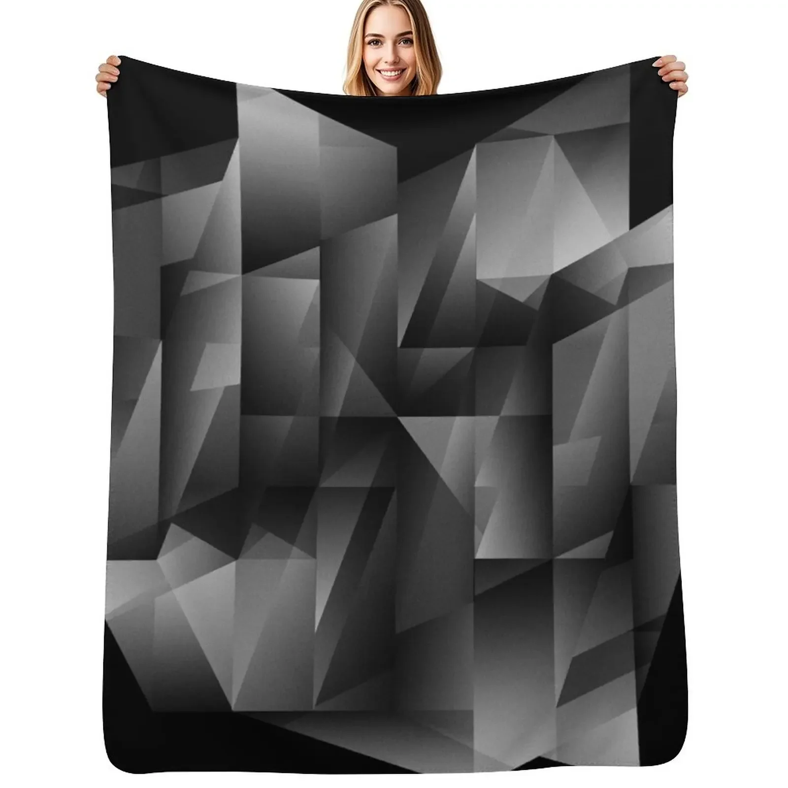 

Abstract Architecture Throw Blanket Flannel Fabric Nap valentine gift ideas Tourist Blanket