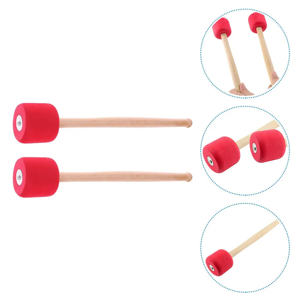 

2 Pcs Bass Drum Sticks Drumsticks Mallets Blank Accessories Marching