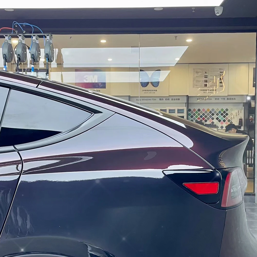 

Car Vinyl Wrap Bubble Free DIY Friendly Automotive Color Change Film Diamonds Black Red PET liner