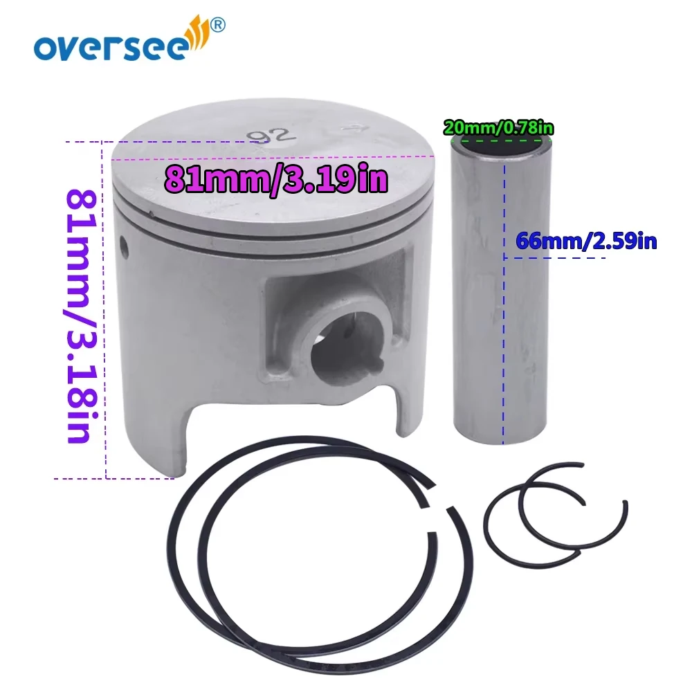 

Oversee 62T-11631-02-92 Piston & Ring For YAMAHA WaveRunner JET SKI Raider Venture 700 XL PWCs Outboard