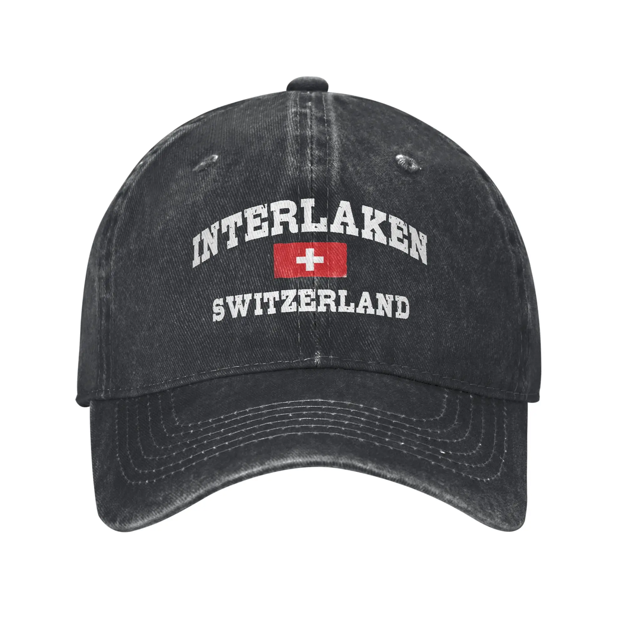 Swiss Switzerland Flag Headwear Baseball Cap Unisex Casual  Hats Cap Adjustable Trucker Hat