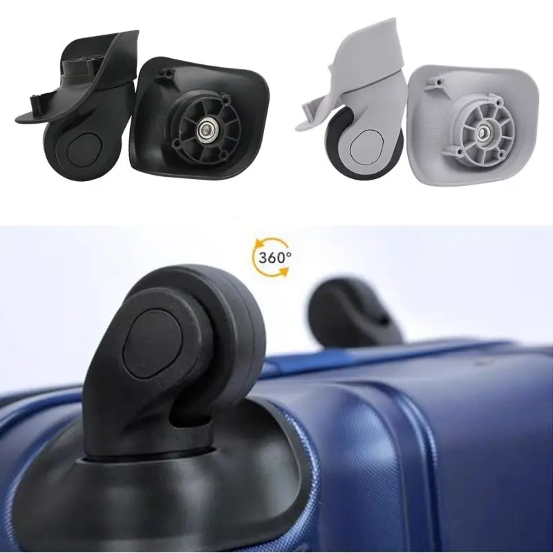 

2Pcs Suitcase Wheels Luggage Spinner Caster Silent Luggage Wheels Black A08 Replacement Mute Suitcase Wheel Universal Parts