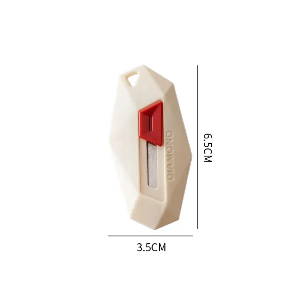 Diamond Design Unbox Knife Safety Round Head Cutter Magnetic Carton Box Cutter for Opening Package Letter Utility Knife