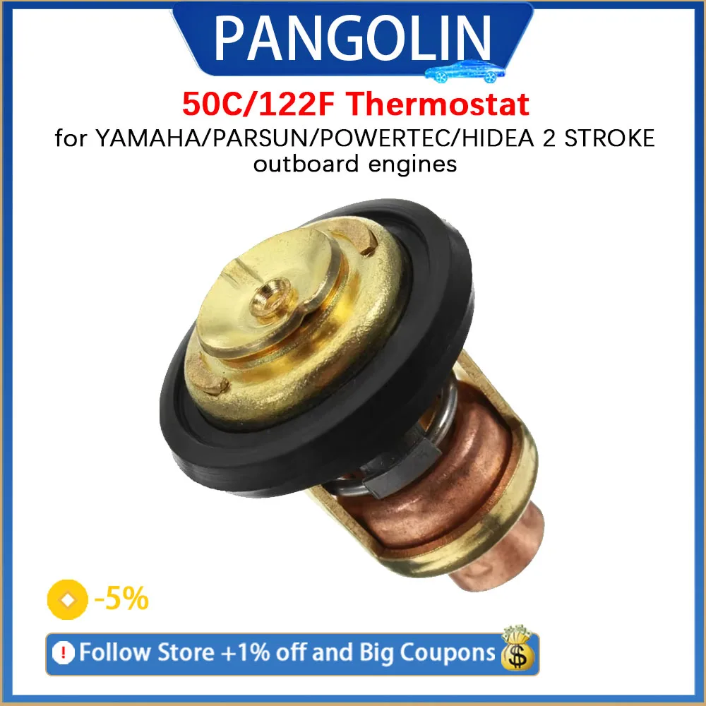 

PANGOLIN Equipment Thermostat for YAMAHA PARSUN POWERTEC HIDEA Two Stroke Outboard Motors 6E51241100 6E51241101 6E51241102
