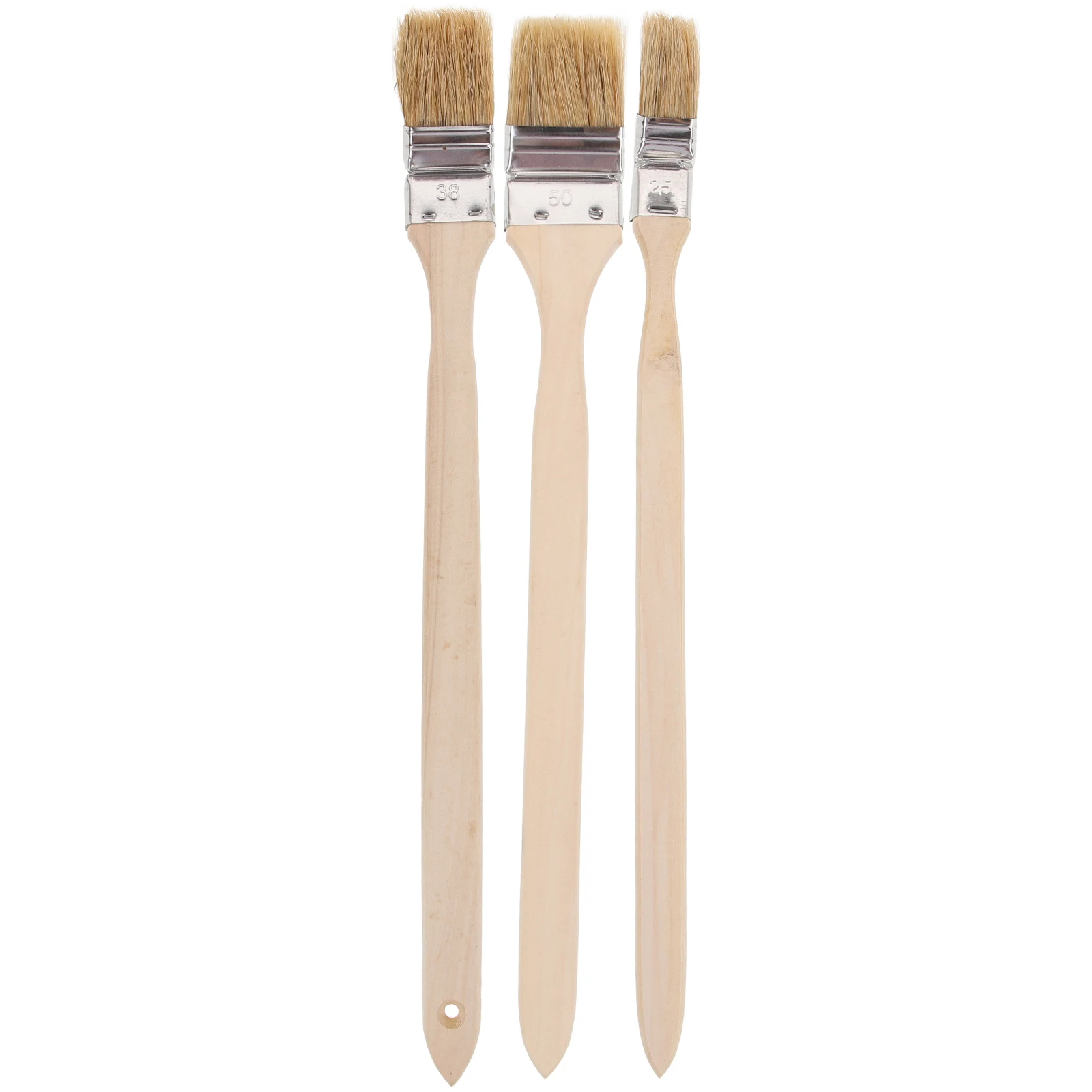 

3 Pcs Bendable Elbow Paint Brush 1 1.5 2 Inch Wood Handle for Wall Furniture Drywall Decking House Work Reusable Soft Bristles