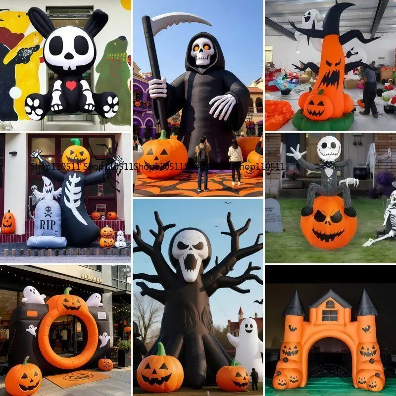 For Halloween Arch Pumpkin Witch Ghost Trick Event Atmosphere Mall Large Arch Decoration