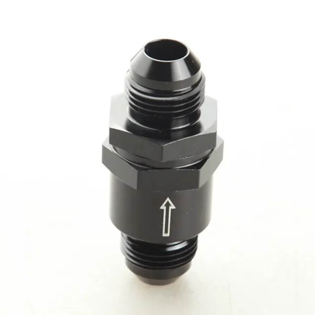 AN8 -8AN Aluminium Non Return One Way Check Valve Fuel EFI Fitting Adapter Black