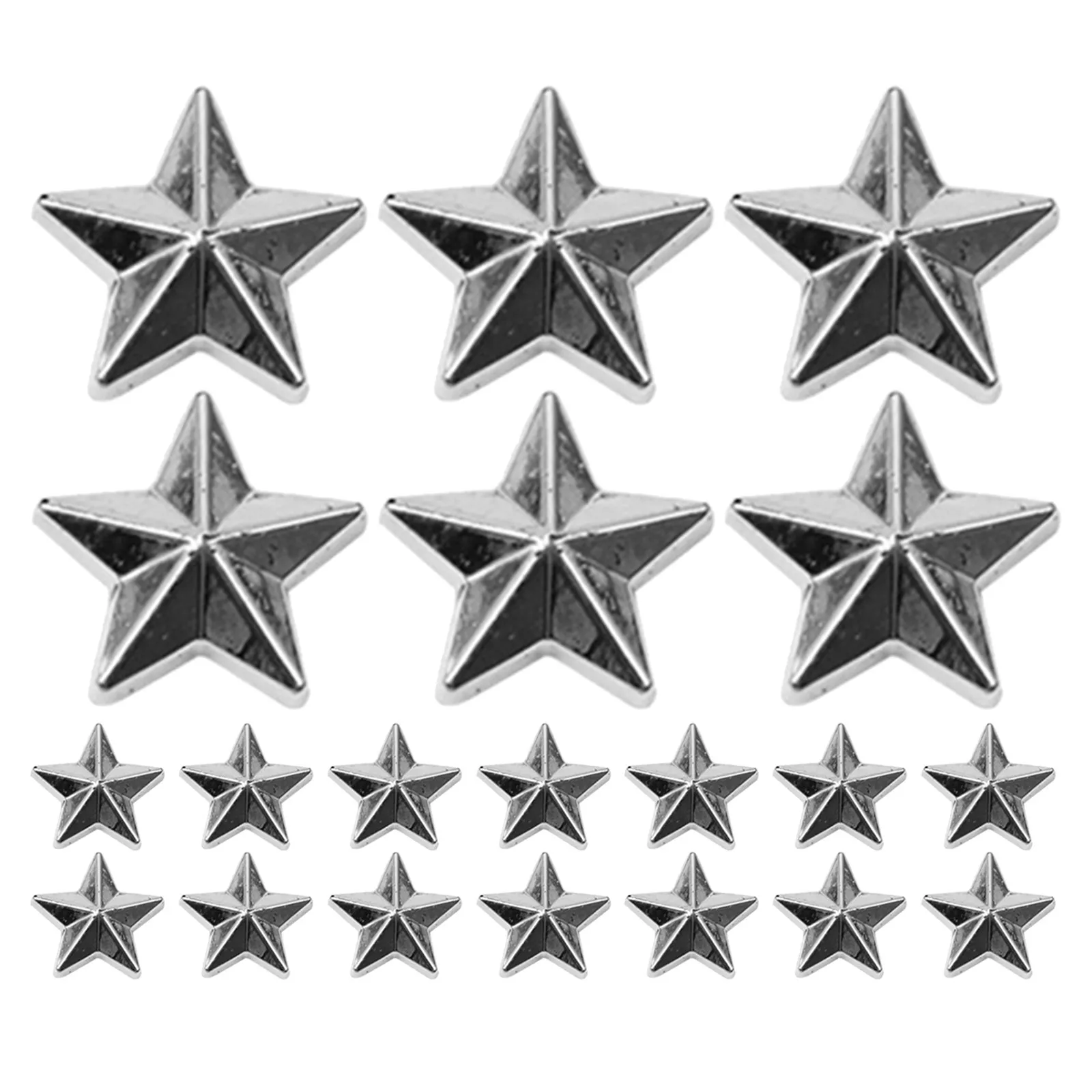 300Pcs Acrylic Acrylic Star Bead For For Jewelry Making Christmas Star Decor Embellishment Silver Flat Back Holiday