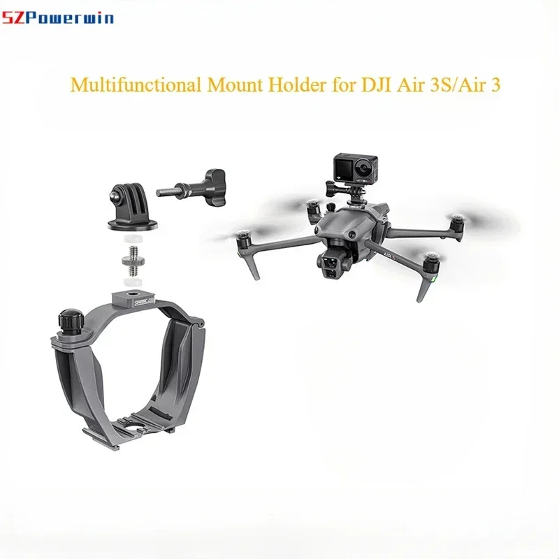 

Multifunctional Mount Holder for DJI Air 3S/Air 3 Expansion Fixed Bracket Camera Connect Adapter Night LED Light Drone Speaker