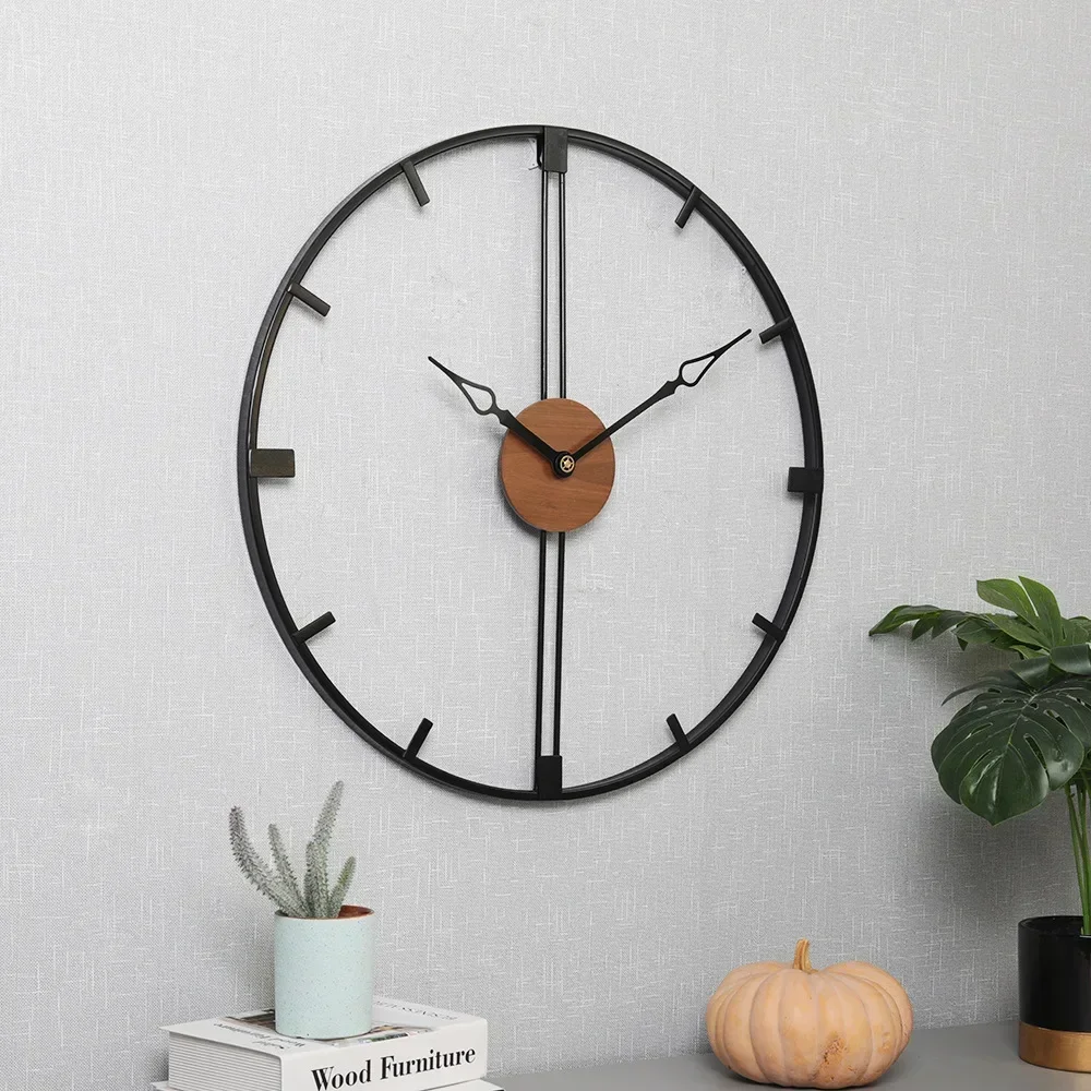 Wall Decoration Wall Clock Personalized Creative Big Clock Metal Kitchen Living Room Mute Wall Clocks