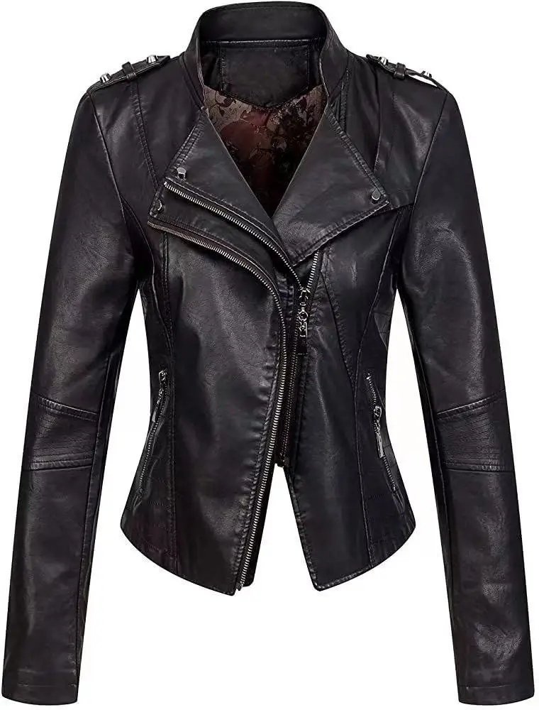 2025 New Autumn and Winter Leather Jacket Short Large Size Slim Fit Leather Jacket Thin Jacket Fashionable and Versatile