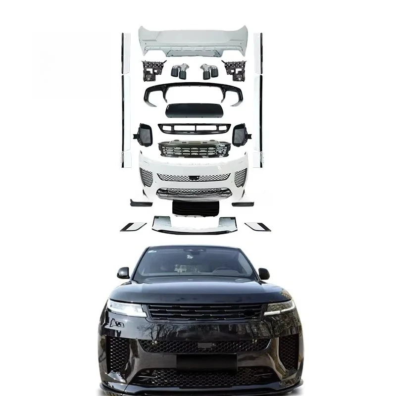 

L494 to SV Bodykit for Sport Body Kit to 2023+ SV Front Rear Car Bumper Car Grill Rear Lip Exhaust Pipe Car Body Kit