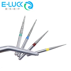 10pcs Dental Diamond Burs FG 1.6mm Polishing Burs Drill TC CR Type For High Speed Handpiece Dentist Tools