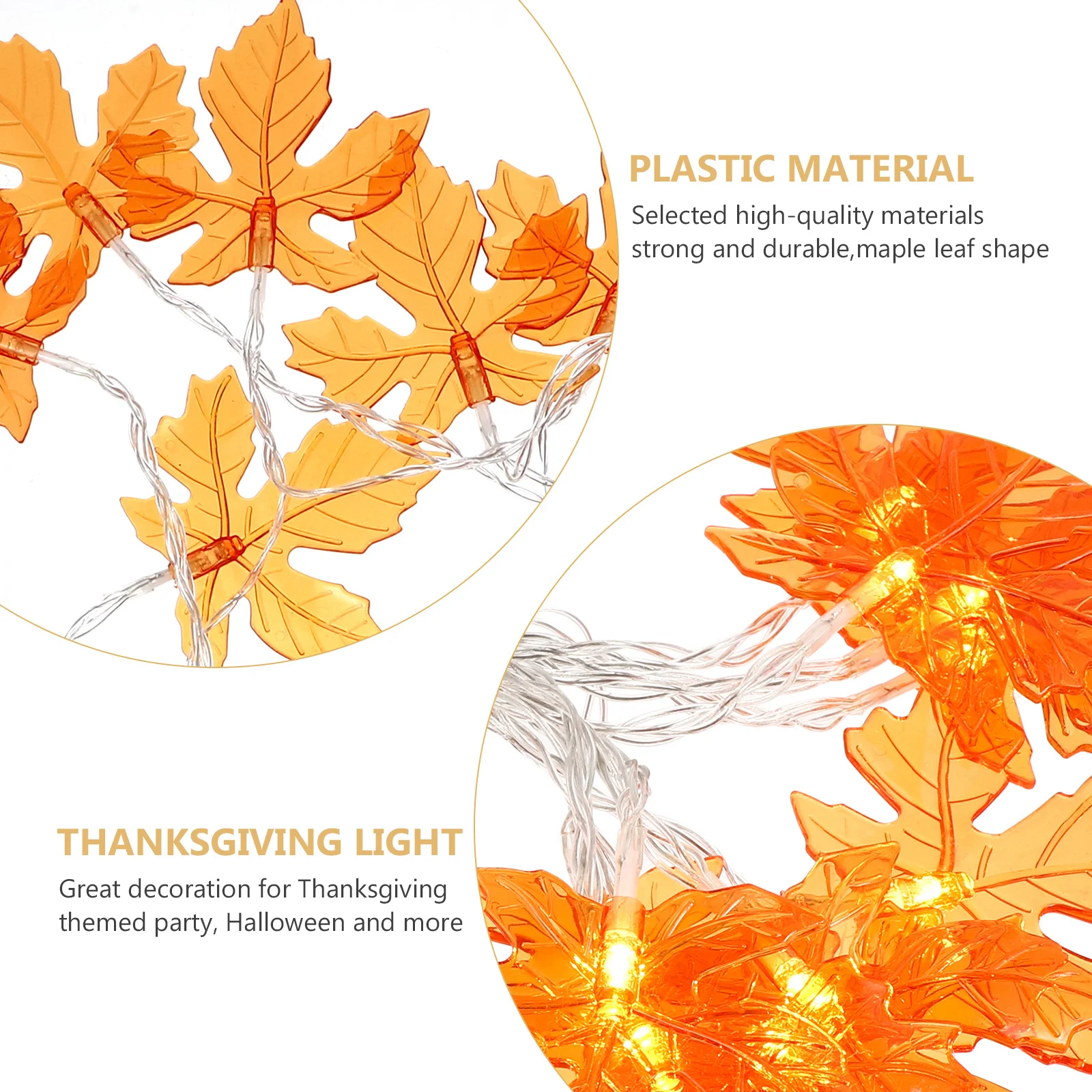 ไฟประดับรูปใบเมเปิลสีส้ม 1 ชิ้น แบบกล่อง LED สำหรับตกแต่งงานปาร์ตี้กลางแจ้งในเทศกาลฮาโลวีนและวันขอบคุณพระเจ้า